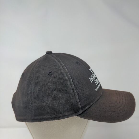 The North Face Snapback Hat Black One Size Adjustable Vented Holes 6 Panel - Picture 4 of 7
